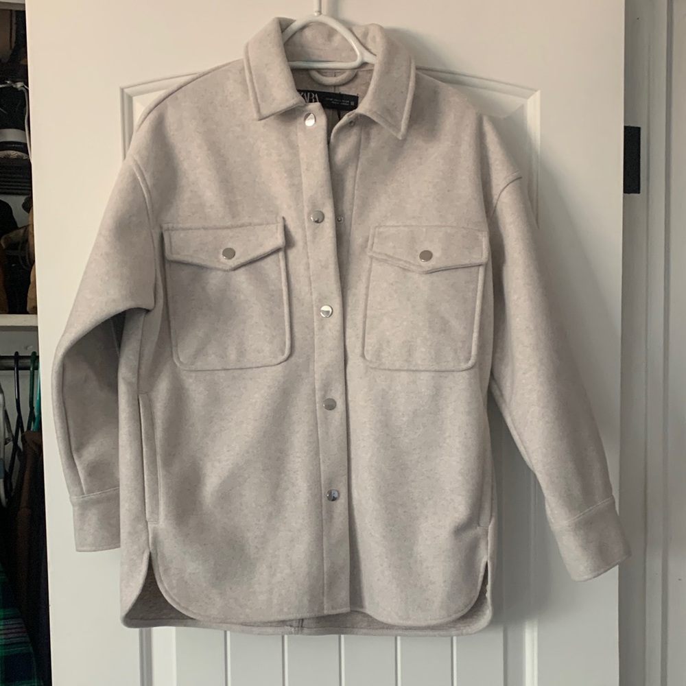 Zara Wool-Blend Sweater Jacket